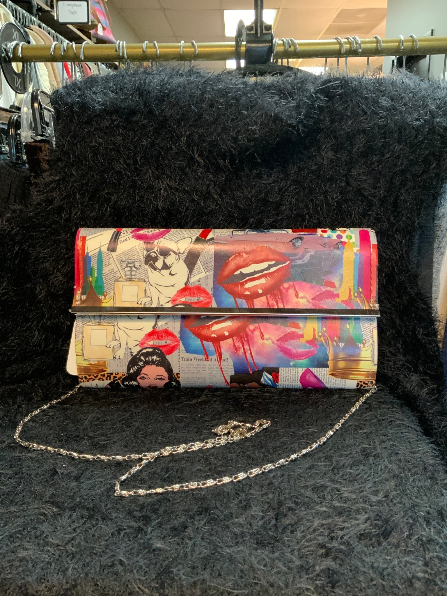 Newspaper Print Handbag